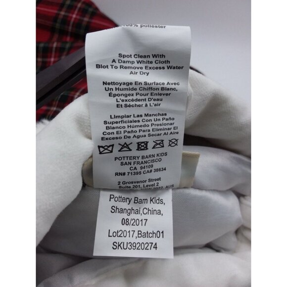 Pottery Barn Kids Graham Tartan Plaid Stocking Holiday Christmas Quilted Xmas - Picture 6 of 9